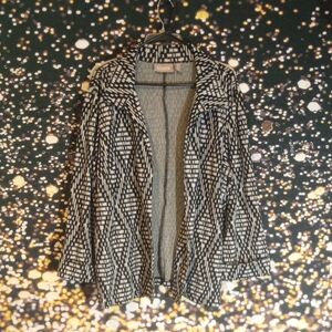 Chico's Geometric Black and White Jacket